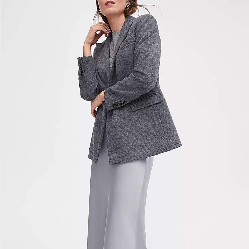 Ann Taylor Gray Wool Blazer